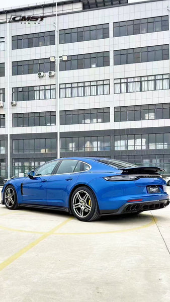 Porsche Panamera 971 971.1 RWD/Base/4/4S/GTS/Turbo/Turbo S 2017 2018 2019 2020 & Panamera 971 971.2 RWD/Base/4/4S/GTS/Turbo/Turbo S 2021 2022 2023 with Aftermarket Parts - V1 Rear Diffuser Pre-preg Carbon Fiber / Vacuumed Carbon Fiber / FRP from CMST Tuning