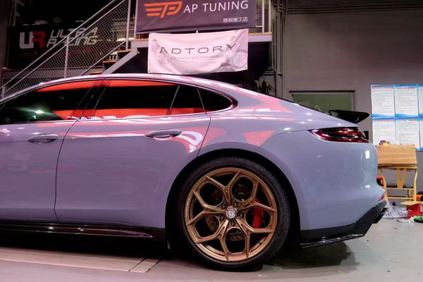 Porsche Panamera 971 971.1 RWD/Base/4/4S/GTS/Turbo/Turbo S 2017 2018 2019 2020 & Panamera 971 971.2 RWD/Base/4/4S/GTS/Turbo/Turbo S 2021 2022 2023 with Aftermarket Parts - Side Skirts Pre-preg Carbon Fiber / FRP from CMST Tuning