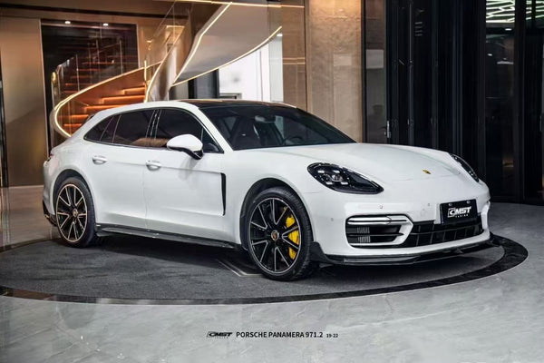 Porsche Panamera 971 971.2 RWD/Base/4/4S 2021-2023 with Aftermarket Parts - Pre-preg Carbon & FRP Front Lip from CMST Tuning