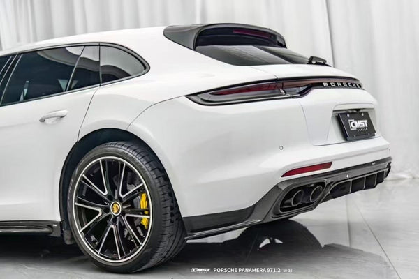 Porsche Panamera 971 971.1 RWD/Base/4/4S/GTS/Turbo/Turbo S 2017 2018 2019 2020 & Panamera 971 971.2 RWD/Base/4/4S/GTS/Turbo/Turbo S 2021 2022 2023 with Aftermarket Parts - V1 Rear Diffuser Pre-preg Carbon Fiber / Vacuumed Carbon Fiber / FRP from CMST Tuning