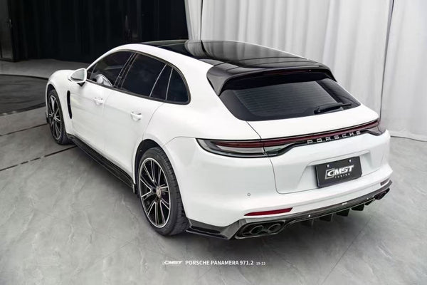 Porsche Panamera 971 971.1 RWD/Base/4/4S/GTS/Turbo/Turbo S 2017 2018 2019 2020 & Panamera 971 971.2 RWD/Base/4/4S/GTS/Turbo/Turbo S 2021 2022 2023 with Aftermarket Parts - V1 Rear Diffuser Pre-preg Carbon Fiber / Vacuumed Carbon Fiber / FRP from CMST Tuning