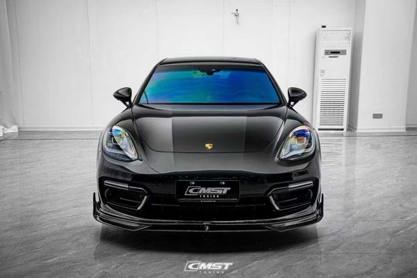 Porsche Panamera 971 971.1 RWD/Base/4/4S/GTS/Turbo/Turbo S 2017 2018 2019 2020 & Panamera 971 971.2 RWD/Base/4/4S/GTS/Turbo/Turbo S 2021 2022 2023 with Aftermarket Parts - Upper Valences Pre-preg Carbon Fiber / FRP from CMST Tuning