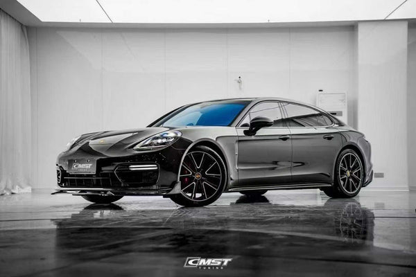 Porsche Panamera 971 971.1 RWD/Base/4/4S/GTS/Turbo/Turbo S 2017 2018 2019 2020 & Panamera 971 971.2 RWD/Base/4/4S/GTS/Turbo/Turbo S 2021 2022 2023 with Aftermarket Parts - Upper Valences Pre-preg Carbon Fiber / FRP from CMST Tuning