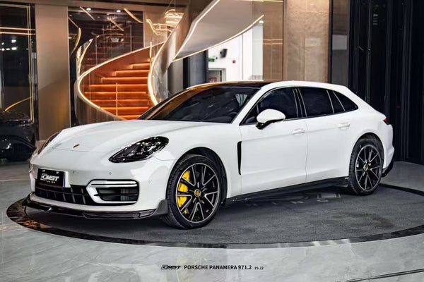 Porsche Panamera 971 971.1 RWD/Base/4/4S/GTS/Turbo/Turbo S 2017-2020 & Panamera 971 971.2 RWD/Base/4/4S/GTS/Turbo/Turbo S 2021-2023 with Aftermarket Parts - V2 Style Pre-preg Carbon & FRP Side Skirts from CMST Tuning
