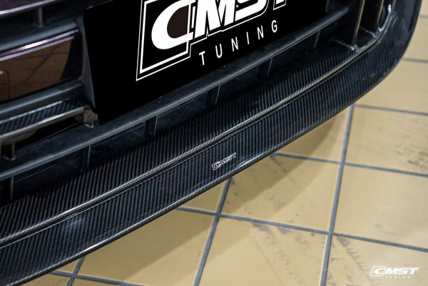 Porsche Panamera 976 Base 4 4S E-Hybird 2024 with Aftermarket Parts - Front Lip Pre-preg Carbon Fiber / FRP from CMST Tuning