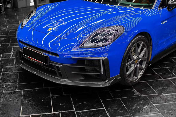 Porsche Panamera 976 Base 4 4S E-Hybird 2024 with Aftermarket Parts - Front Canards Pre-preg Carbon Fiber / FRP from CMST Tuning