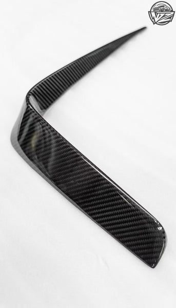 Porsche Panamera 976 Base 4 4S E-Hybird 2024 with Aftermarket Parts - Front Canards Pre-preg Carbon Fiber / FRP from CMST Tuning