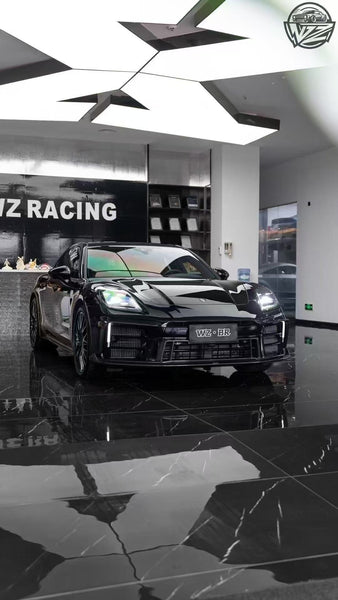 Porsche Panamera 976 Base 4 4S E-Hybird 2024 with Aftermarket Parts - Front Canards Pre-preg Carbon Fiber / FRP from CMST Tuning