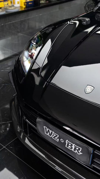 Porsche Panamera 976 Base 4 4S E-Hybird 2024 with Aftermarket Parts - Front Lip Pre-preg Carbon Fiber / FRP from CMST Tuning