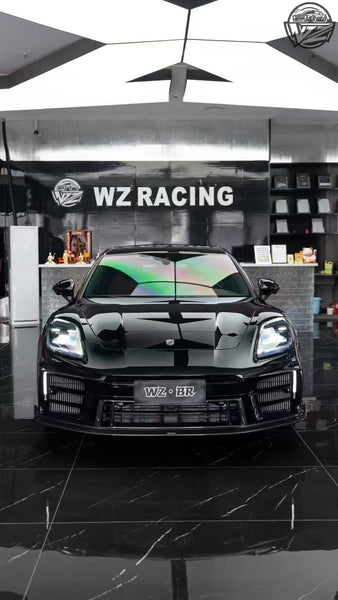 Porsche Panamera 976 Base 4 4S E-Hybird 2024 with Aftermarket Parts - Front Canards Pre-preg Carbon Fiber / FRP from CMST Tuning