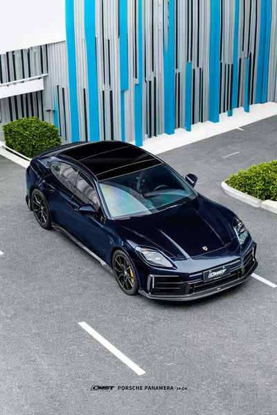 Porsche Panamera 976 Base 4 4S E-Hybird GTS Turbo 2024 with Aftermarket Parts - Side Skirts Pre-preg Carbon Fiber / FRP from CMST Tuning