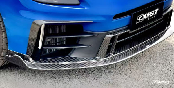 Porsche Panamera 976 Base 4 4S E-Hybird 2024 with Aftermarket Parts - Front Lip Pre-preg Carbon Fiber / FRP from CMST Tuning