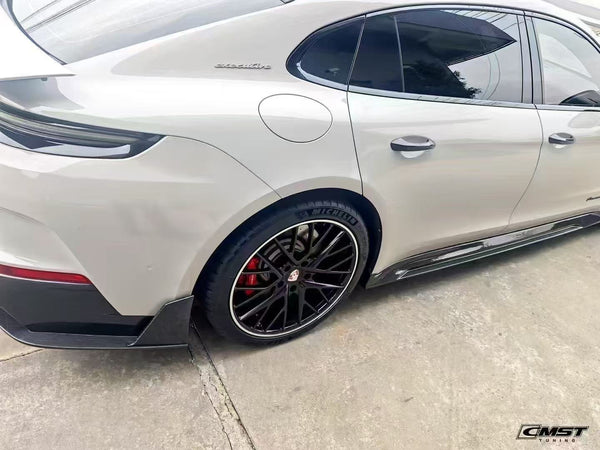 Porsche Panamera 976 Base 4 4S E-Hybird GTS Turbo 2024 with Aftermarket Parts - Rear Diffuser & Canards Pre-preg Carbon Fiber / FRP from CMST Tuning