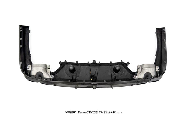Mercedes Benz C-Class C63 C43 AMG C300 (with sport-package bumper) W206 S206 2021-ON with Aftermarket Parts - Rear Diffuser & Exhaust Carbon Fiber / FRP from CMST Tuning