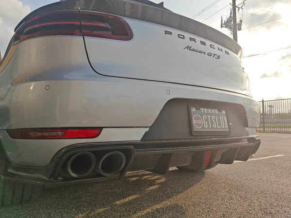 Porsche Macan 95B.1 Base/S/GTS/Sport Edition/Turbo 2015-2018 with Aftermarket Parts - Vacuumed Carbon & FRP Rear Diffuser from CMST Tuning
