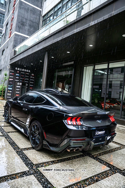 Ford Mustang S650 2.3 Ecoboost 5.0 GT Dark Horse 2024-ON with Aftermarket Parts - Rear Ducktail Trunk Lid Carbon Fiber / FRP from CMST Tuning
