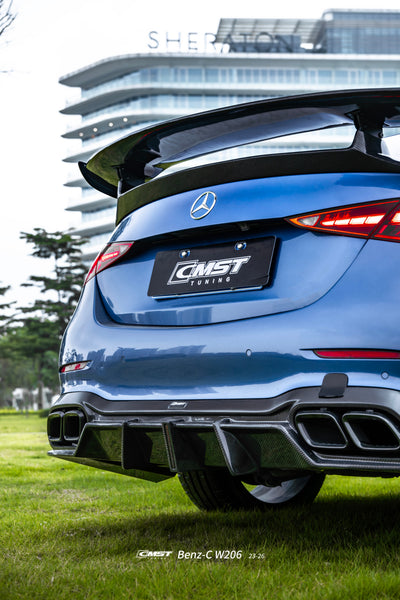 Mercedes Benz C-Class C63 C43 AMG C300 W206 2021-ON with Aftermarket Parts - Rear Wing Carbon Fiber / FRP from CMST Tuning