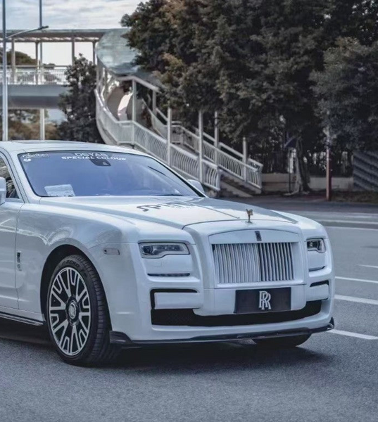 Rolls-Royce Ghost First Generation Series II 2015 2016 2017 2018 2019 2020 with Aftermarket Parts - Front Bumper &amp; Lip Carbon Fiber / FRP from CMST Tuning