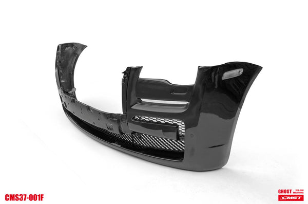 Rolls-Royce Ghost First Generation Series II 2015 2016 2017 2018 2019 2020 with Aftermarket Parts - Front Bumper &amp; Lip Carbon Fiber / FRP from CMST Tuning
