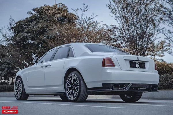 Rolls-Royce Ghost First Generation Series II 2015 2016 2017 2018 2019 2020 with Aftermarket Parts - Rear Bumper &amp; Diffuser Carbon Fiber / FRP from CMST Tuning
