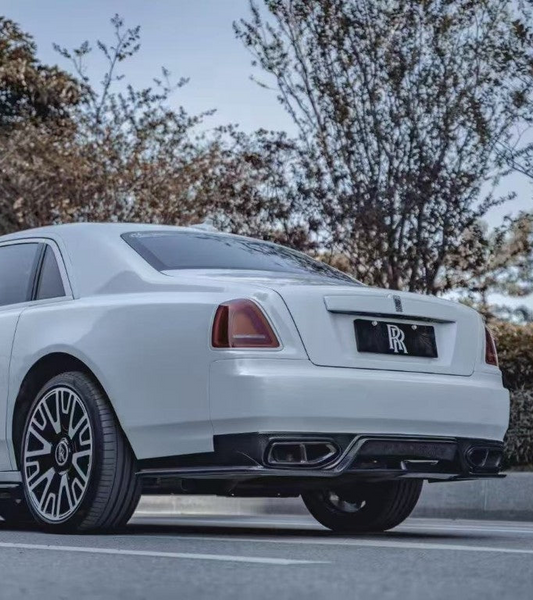 Rolls-Royce Ghost First Generation Series II 2015 2016 2017 2018 2019 2020 with Aftermarket Parts - Rear Bumper &amp; Diffuser Carbon Fiber / FRP from CMST Tuning