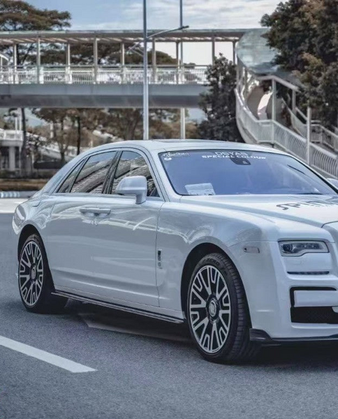 Rolls-Royce Ghost First Generation Series II 2015 2016 2017 2018 2019 2020 with Aftermarket Parts - Side Skirts Carbon Fiber / FRP from CMST Tuning