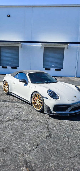 Porsche 911 992 992.1 Carrera Base/S/T/4/4S/Targa 4/Targa 4S/GTS 2020 2021 2022 2023 2024 & 911 992 992.2 Carerra Base/S/T/4/4S/Targa 4/Targa 4S/GTS 2025 with Aftermarket Parts - Carbon Fiber / FRP Side Skirts from CMST Tuning