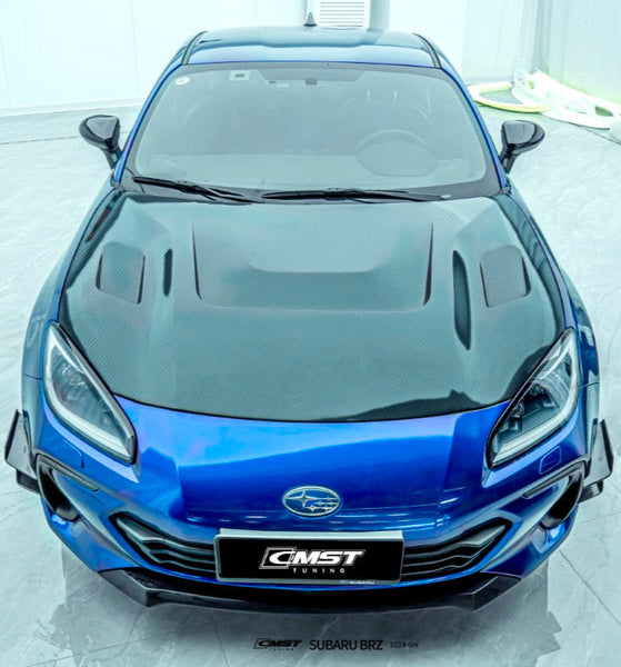 Subaru BRZ ZD8 & Toyota GR86 ZN8 2022-ON with Aftermarket Parts - V1 Hood Carbon Fiber / FRP from CMST Tuning
