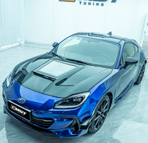 Subaru BRZ ZD8 & Toyota GR86 ZN8 2022-ON with CMST Tuning's Aftermarket Parts - Hood V2 Style Carbon Fiber / FRP