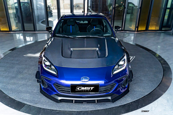 Subaru BRZ ZD8 & Toyota GR86 ZN8 2022-ON with Aftermarket Parts - V2 Style Carbon Fiber or FRP Hood from  CMST Tuning