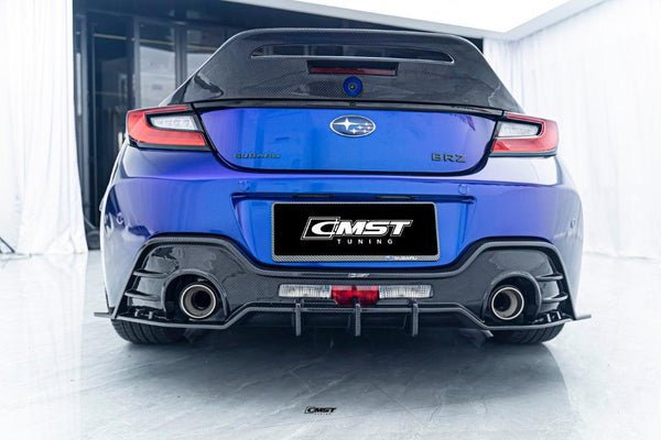 BRZ ZD8 & Toyota GR86 ZN8 2022 2023 2024 with Aftermarket Parts - V1 Style Rear Diffuser Carbon Fiber from CMST Tuning