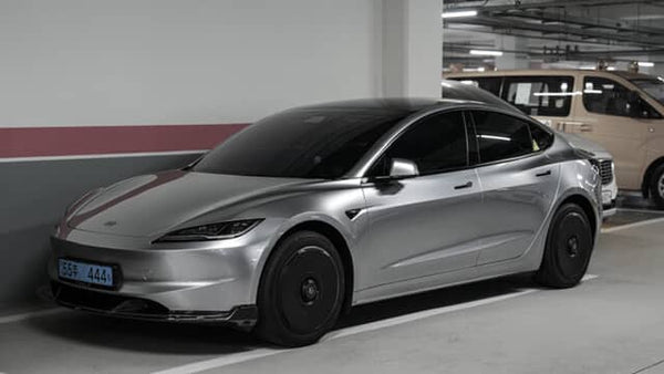 Tesla Model 3 Highland 2024-ON with Aftermarket Parts - V2 Style Front Lip Carbon Fiber from CMST Tuning