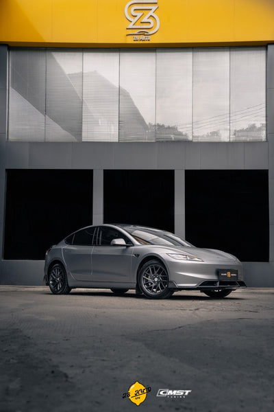 Tesla Model 3 Highland 2024-ON with Aftermarket Parts - V1 Front Lip Carbon Fiber from CMST Tuning