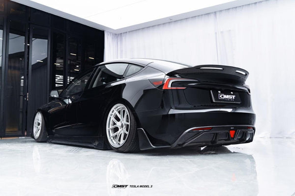 CMST Tuning Carbon Fiber Rear Diffuser & Canards for Tesla Model 3 Highland / P 2024-ON