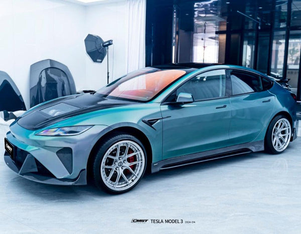 Tesla Model 3 Highland / Performance 2024-ON with Aftermarket Parts - Fender Trim&nbsp;Carbon Fiber&nbsp;from CMST Tuning