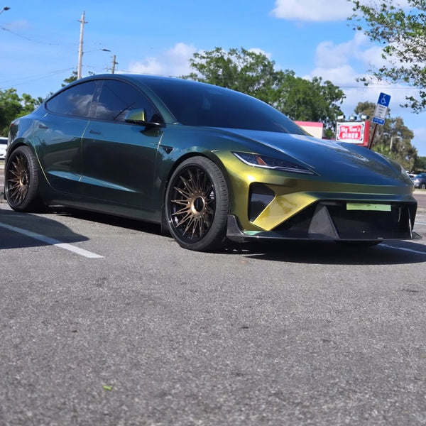 Tesla Model 3 Highland / Performance 2024-ON with Aftermarket Parts - V1 Style Side Skirts Carbon Fiber from CMST Tuning