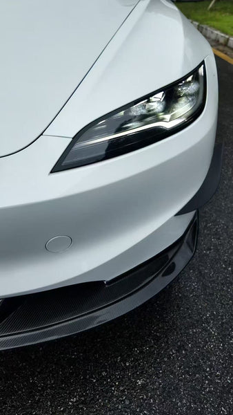 Tesla Model 3 Highland 2024-ON with Aftermarket Parts - V2 Style Front Lip Carbon Fiber from CMST Tuning