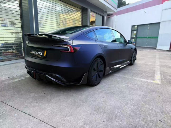 Tesla Model 3 Highland / Performance 2024-ON with Aftermarket Parts - V1 Style Side Skirts Carbon Fiber from CMST Tuning