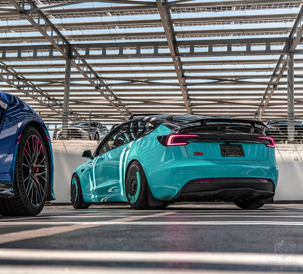  Tesla Model 3 Highland / Performance 2024-ON with Aftermarket Parts - V1 Style Rear Spoiler Carbon Fiber from CMST Tuning