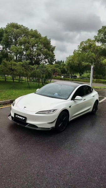 Tesla Model 3 Highland / Performance 2024-ON with Aftermarket Parts - V1 Style Side Skirts Carbon Fiber from CMST Tuning