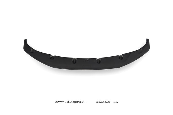 Tesla Model 3 Performance 2024-ON with Aftermarket Parts - V1 Front Lip Carbon Fiber / FRP from CMST Tuning