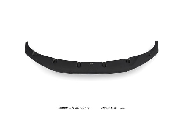 Tesla Model 3 Performance 2024-ON with Aftermarket Parts - V1 Front Lip Carbon Fiber / FRP from CMST Tuning