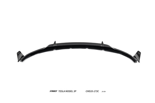 Tesla Model 3 Performance 2024-ON with Aftermarket Parts - V1 Front Lip Carbon Fiber / FRP from CMST Tuning