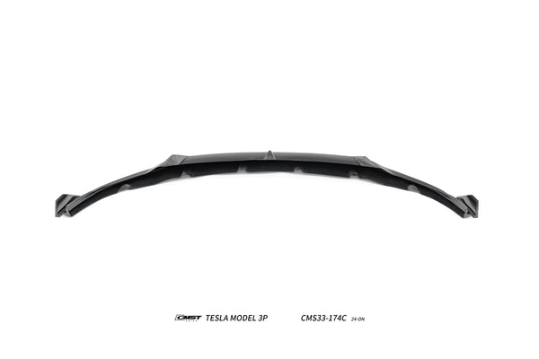 Tesla Model 3 Performance 2024-ON with Aftermarket Parts - V2 Front Lip Carbon Fiber / FRP from CMST Tuning