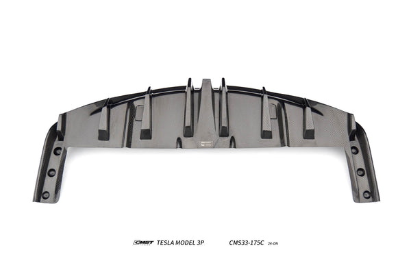 Tesla Model 3 Performance 2024-ON with Aftermarket Parts - V1 Rear Diffuser Carbon Fiber / FRP from CMST Tuning