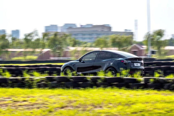 Tesla Model 3 Performance Long Range Standard Base 2017 2018 2019 2020 2021 2022 2023 with Aftermarket Parts - V1 Rear Duck Bill Tail Spoiler Carbon Fiber / FRP from CMST Tuning