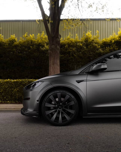 Tesla Model X Plaid Long Range Base 2022 2023 2024 Without sensors with Aftermarket Parts - Widebody Wheel Arches Carbon Fiber / FRP from CMST Tuning