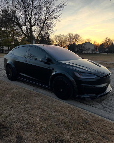 Tesla Model X P100D 100D 90D 75D 60D Performance Long Range Base 2016 2017 2018 2019 2020 2021 with Aftermarket Parts - Upper Valences Carbon Fiber / FRP from CMST Tuning