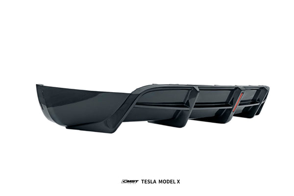 Tesla Model X 2022-ON with Aftermarket Parts - V2 Rear Diffuser  FRP / Carbon Fiber from CMST Tuning
