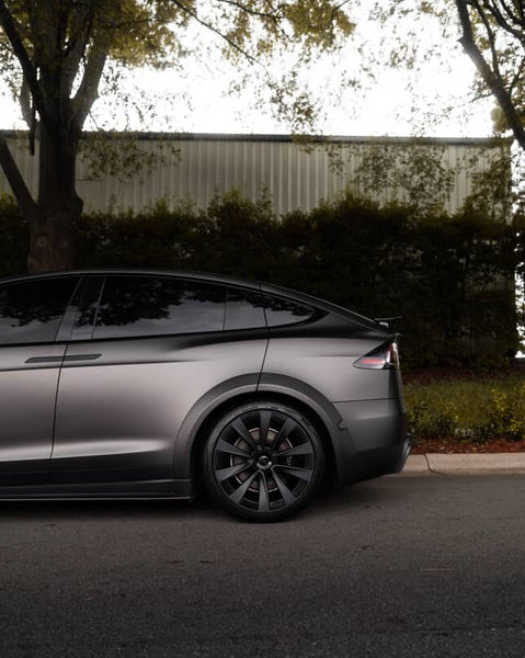 Tesla Model X Plaid Long Range Base 2022 2023 2024 Without sensors with Aftermarket Parts - Widebody Wheel Arches Carbon Fiber / FRP from CMST Tuning